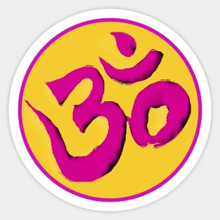 Spiritual Awakening Yoga Meditation Om Aum Symbol Sticker